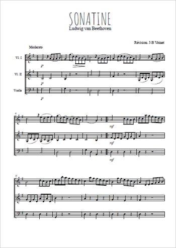 Téléchargez la partition de Sonatine. 1. Moderato